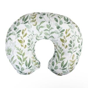 Boppy Pillow Cover | Green Leaf Pattern Nursing Pillow- COVER ONLY